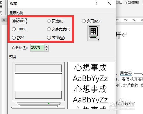 word怎么放大页面比例