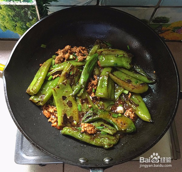 如何做出好吃的肉末虎皮青椒