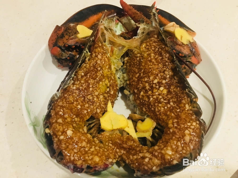 自己做蒜蓉波士顿龙虾海鲜美食