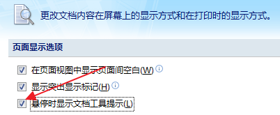 Word 2007怎么设置鼠标悬停显示功能提示