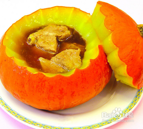 【年夜饭】2013年吉祥年夜饭金瓜排骨盅的做法