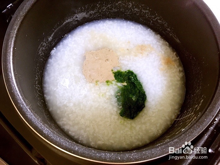 婴儿辅食之猪肝菠菜粥