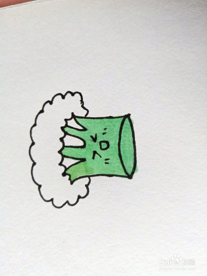 怎么画简笔画西兰花？