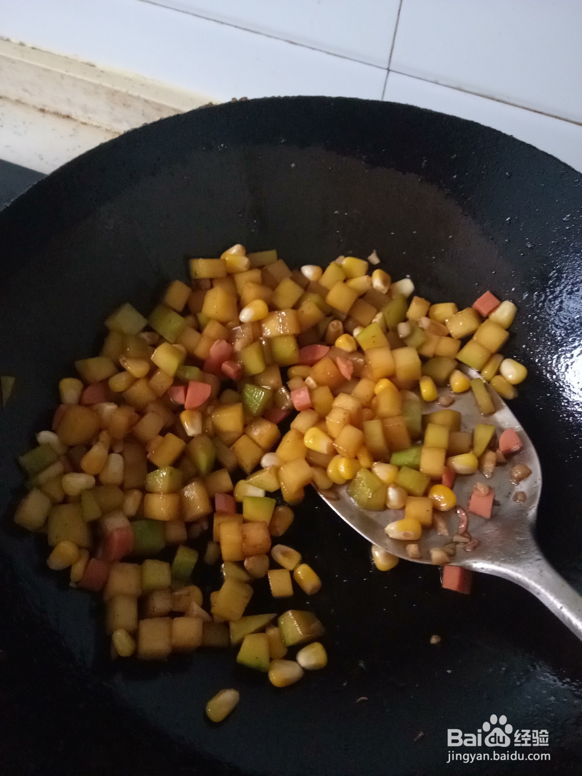 嫩南瓜炒玉米粒