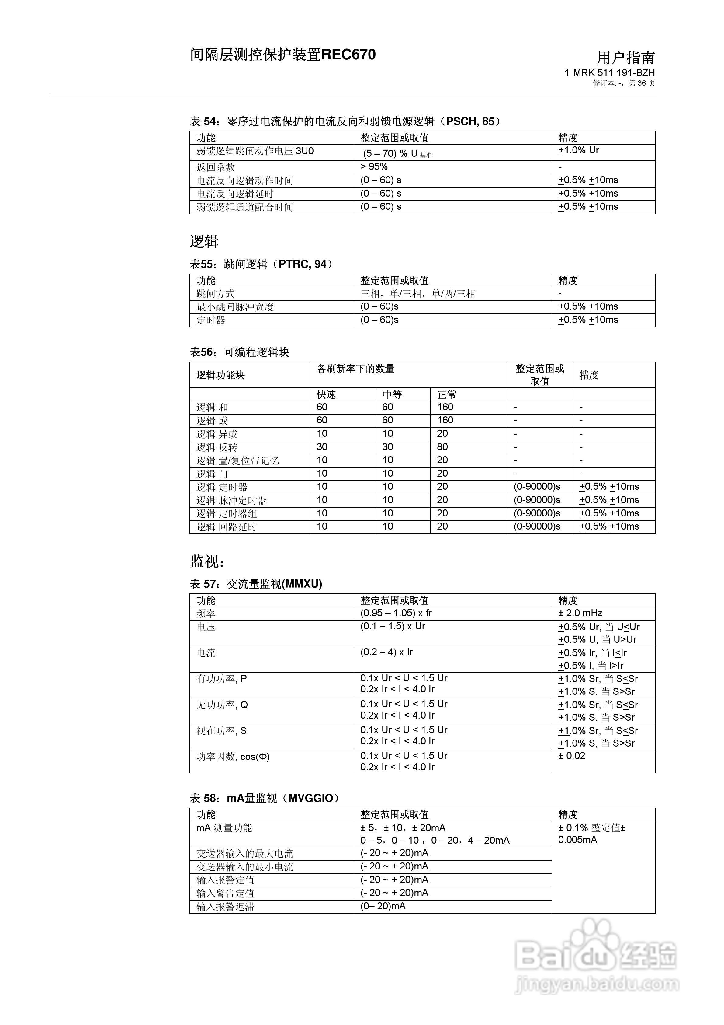 ABB REC670间隔层测控保护装置用户说明书:[4]