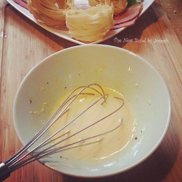 培根蛋酱意大利宽条面