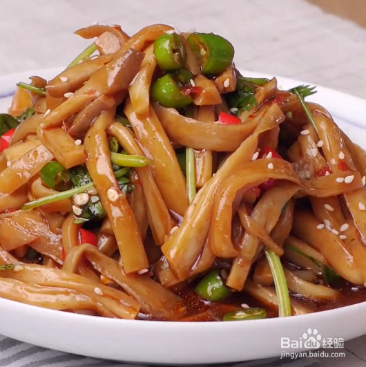 凉拌香辣手撕杏鲍菇怎么做