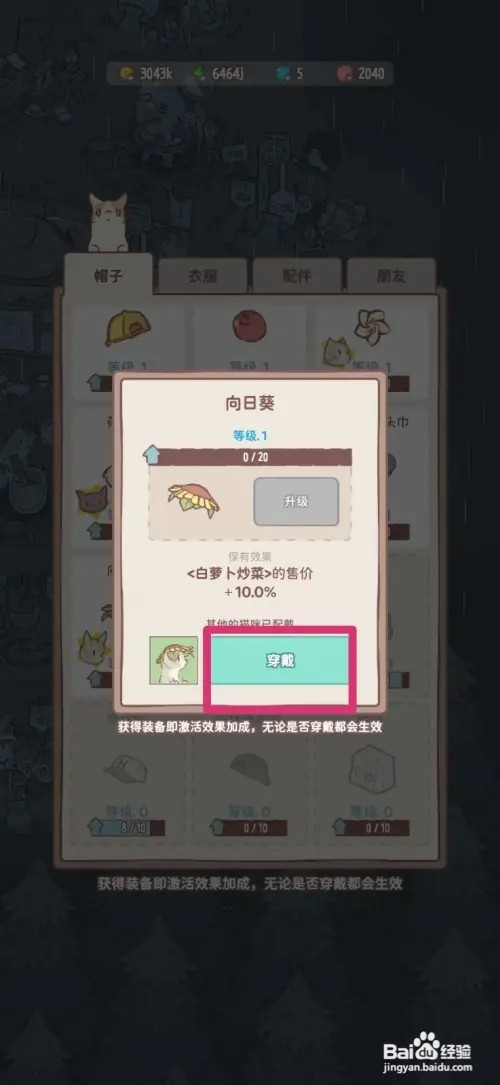 猫咪和汤怎样给猫咪戴向日葵