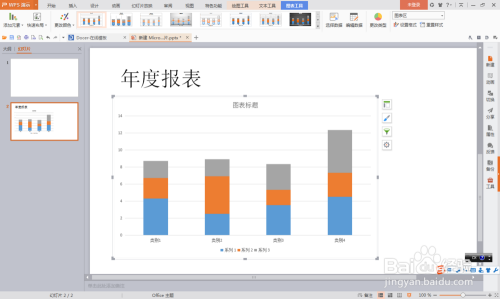 PPT 中插入图表如何进行编辑?