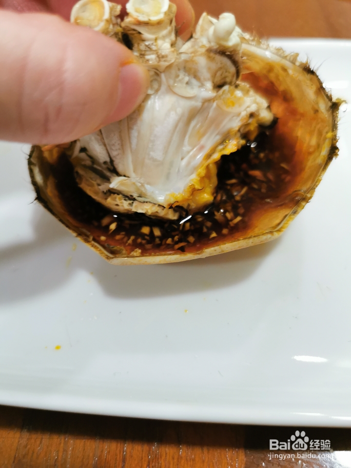 吃光光的清蒸大闸蟹