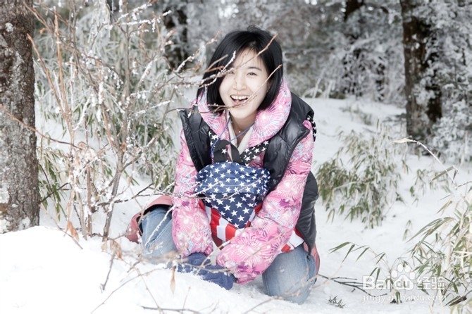 女生拍照如何雪中拍照\如何拍雪景(本人演示)