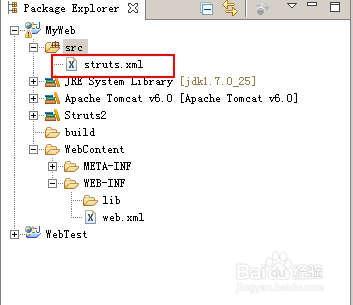 在Eclipse中配置struts2