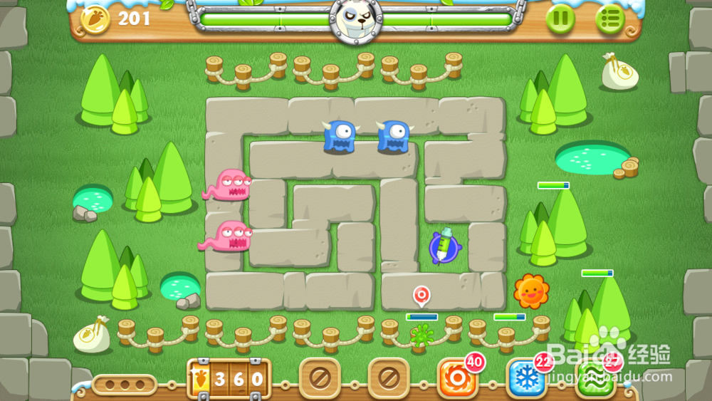 保卫萝卜2 地下庄园主题：[5]D13水晶、金萝卜