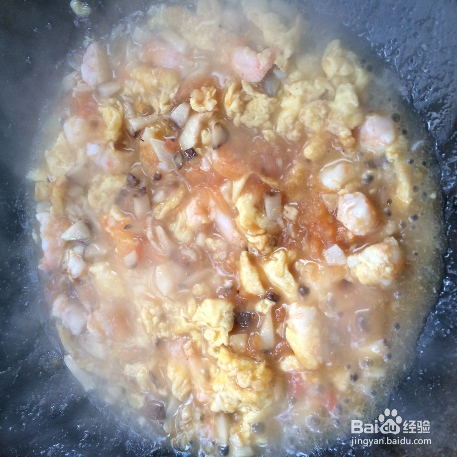西红柿鸡蛋炒虾仁