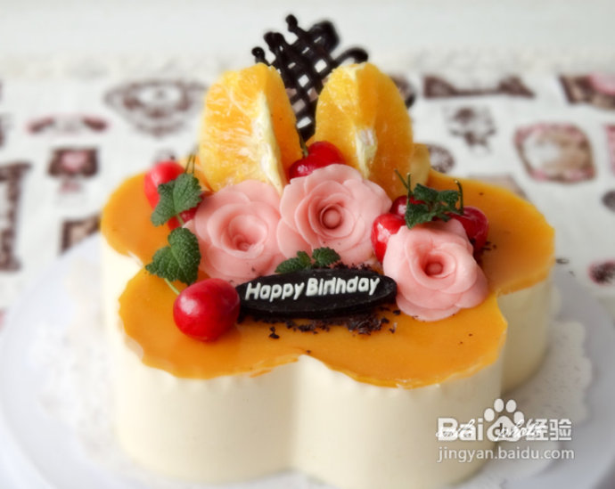 蟠桃献寿迎千寿--贺寿蛋糕&奶油翻糖杯子蛋糕