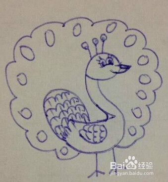 如何画儿童数字创意画—2变孔雀的画法