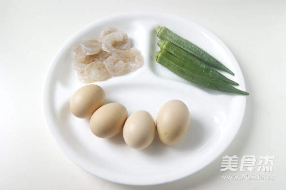 虾仁秋葵煎蛋饼