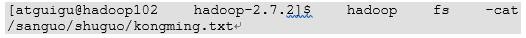 HDFS的Shell操作的常用命令