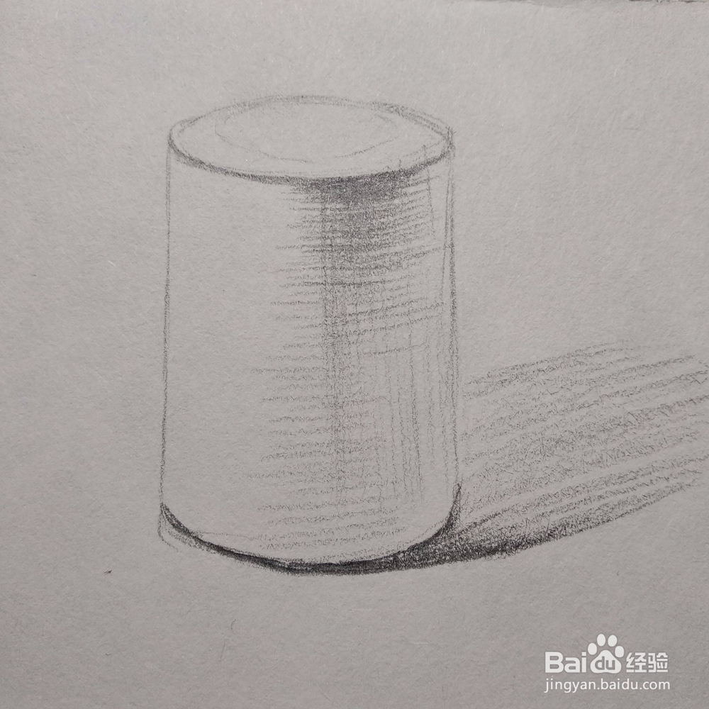 素描几何体-圆柱体的素描画法