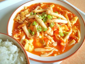 茄汁海鲜菇滑蛋教程