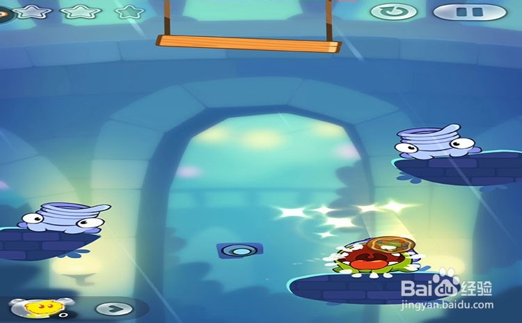 手机游戏割绳子2关卡4-9三星攻略