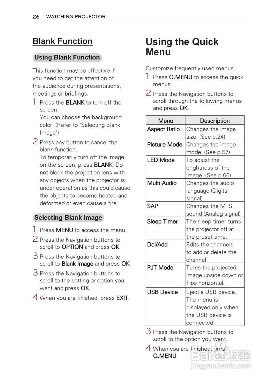 LG HW300T投影机使用说明书:[3]