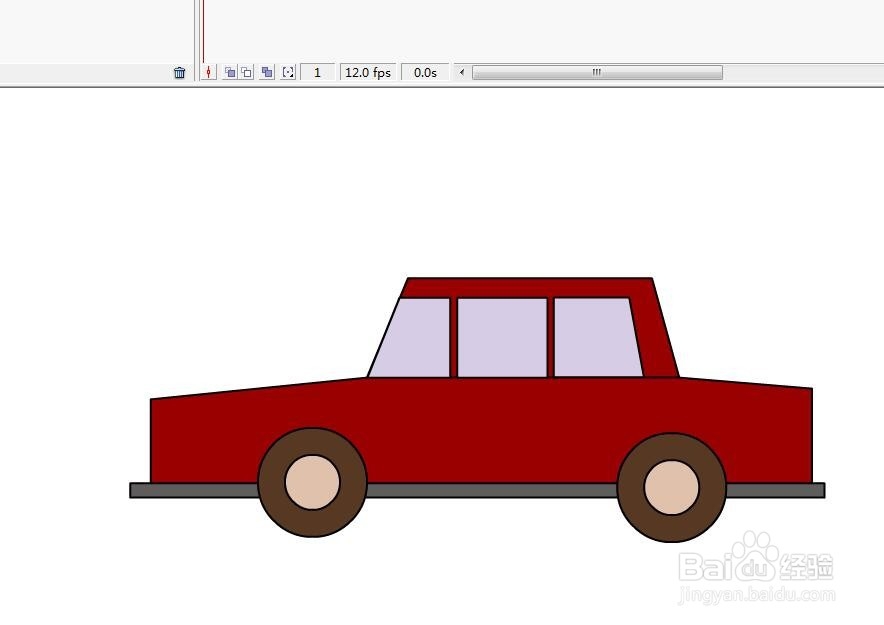 flash绘制一部扁平风格的车子教程