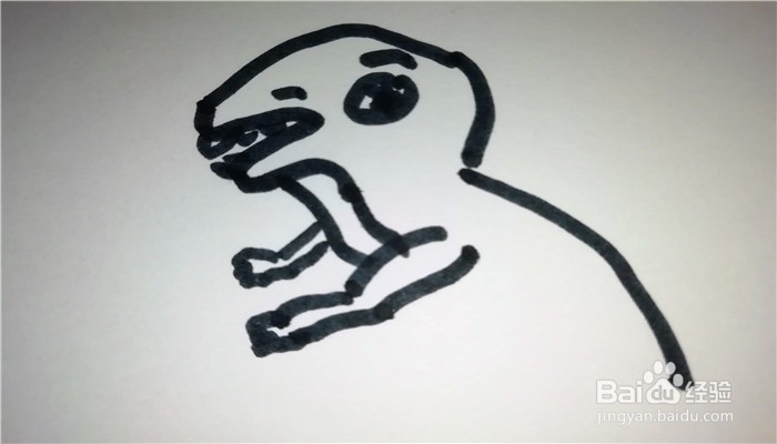 怎么样用简笔画画恐龙