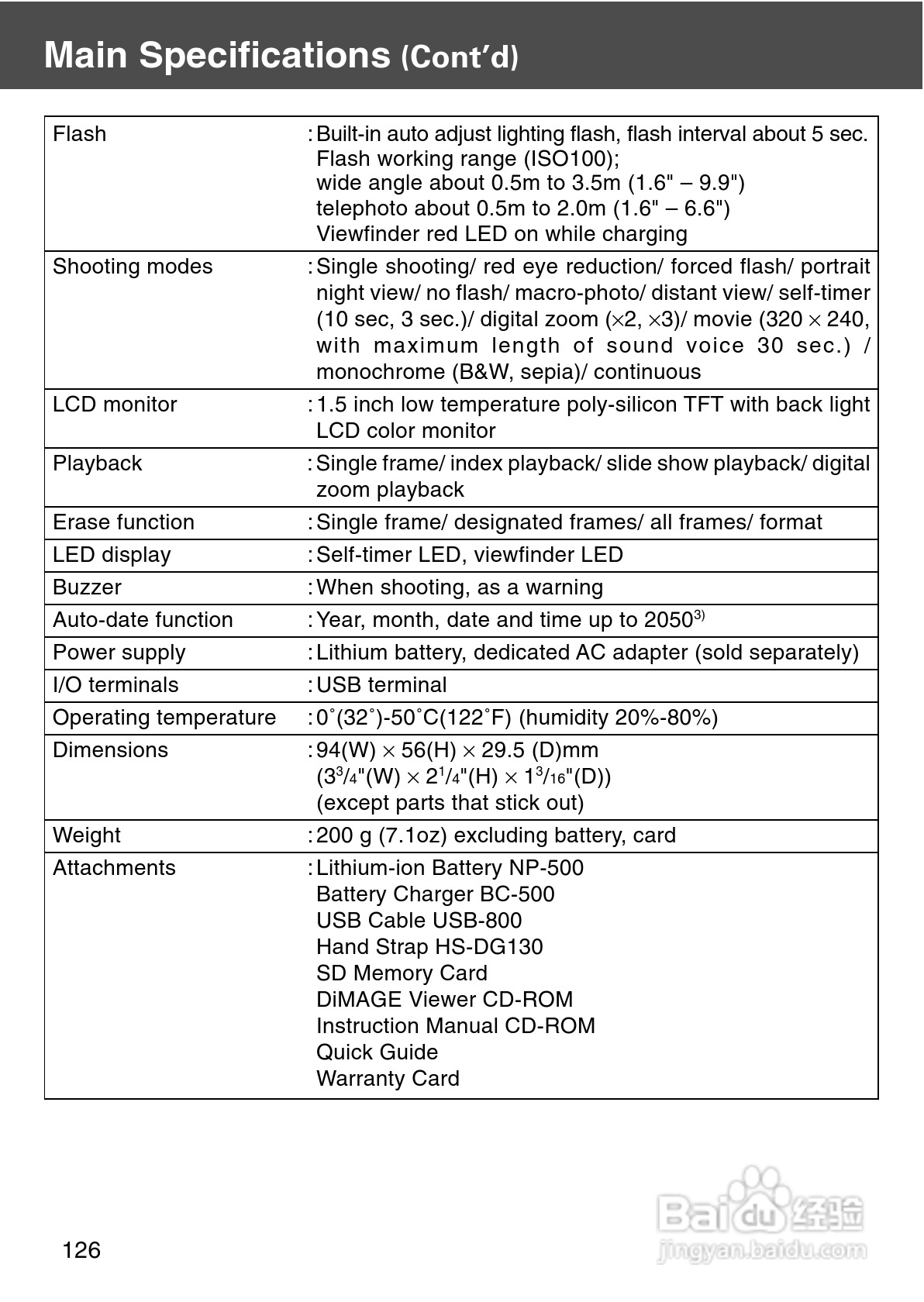 柯尼卡美能达 DiMAGE G500数码相机说明书:[13]