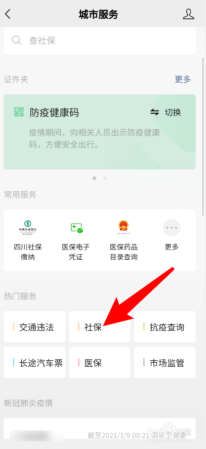 微信怎么查看社保缴费记录
