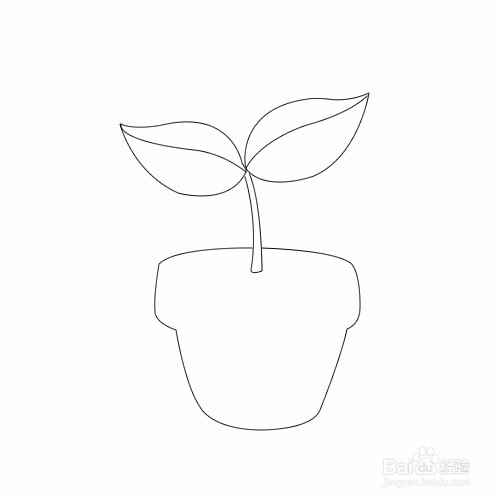 如何画盆栽简笔画