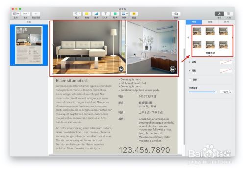 Pages文稿中的"出租传单"模板如何使用