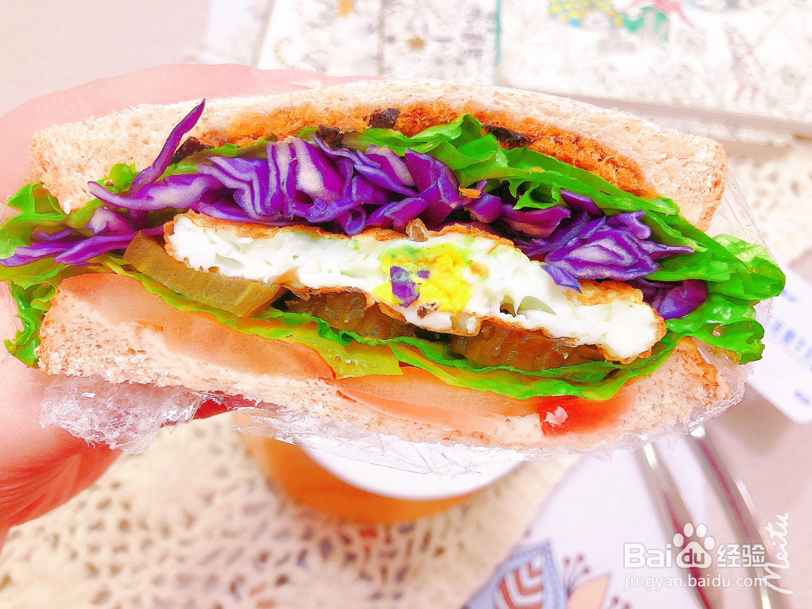 清爽减脂早餐全麦三明治的做法