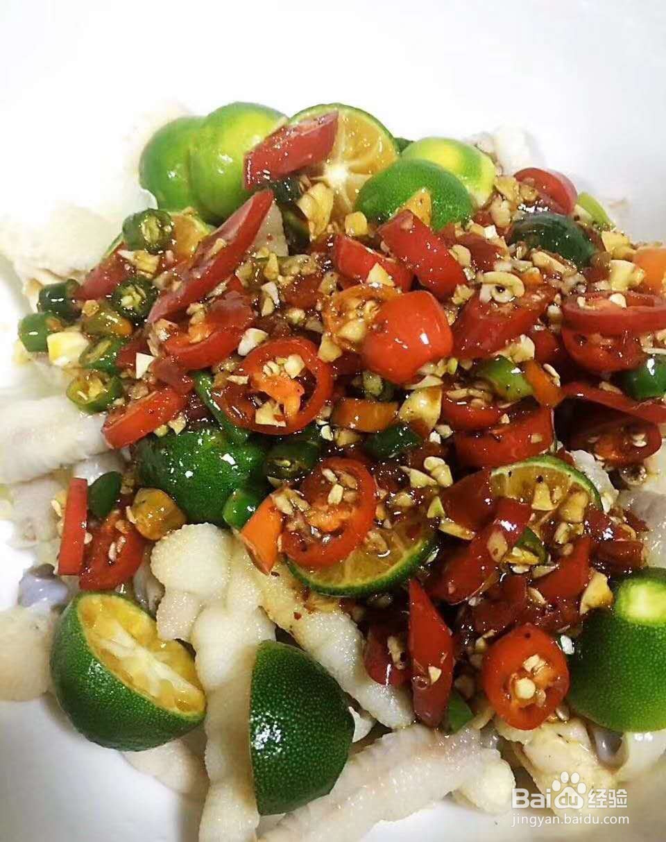 夏天消暑美食——青桔银耳凤爪