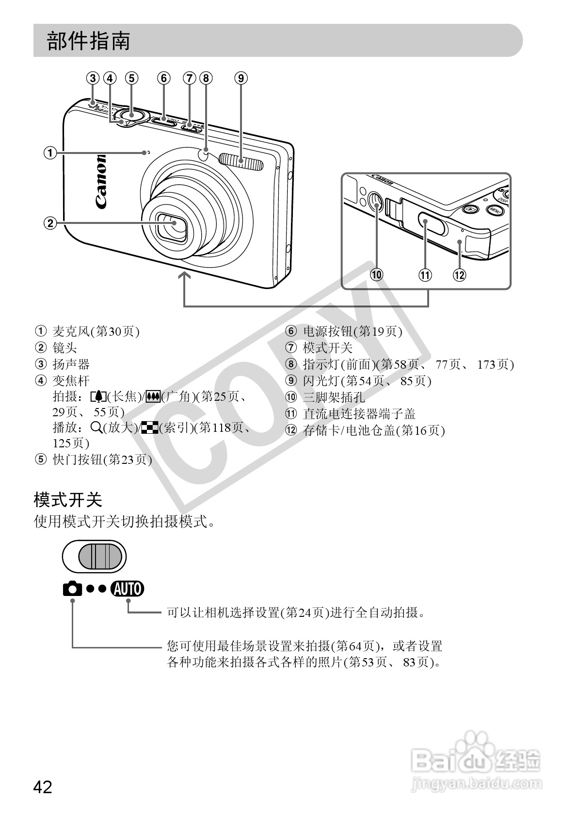 佳能IXUS115 HS数码相机说明书:[5]