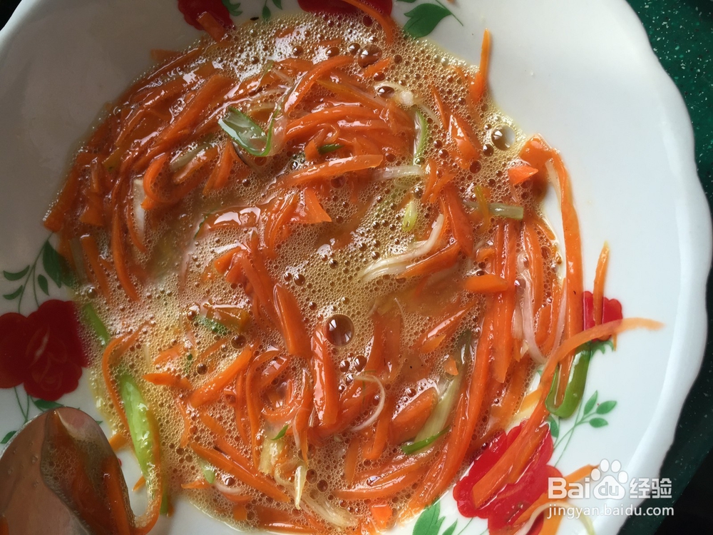 营养早餐~胡萝卜丝鸡蛋饼