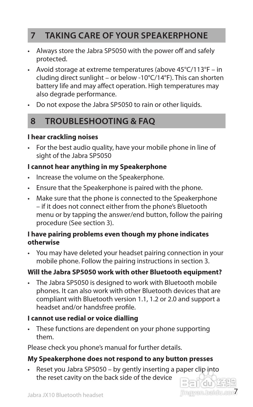 捷波朗SP5050蓝牙耳机使用说明书:[1]
