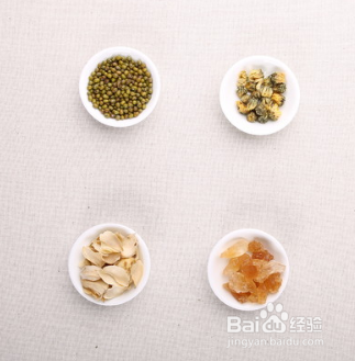 百合绿豆菊花粥