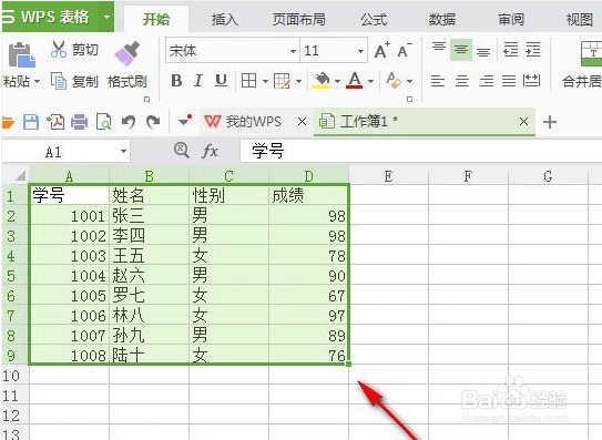 如何使用WPS的EXCEL表格中的筛选功能