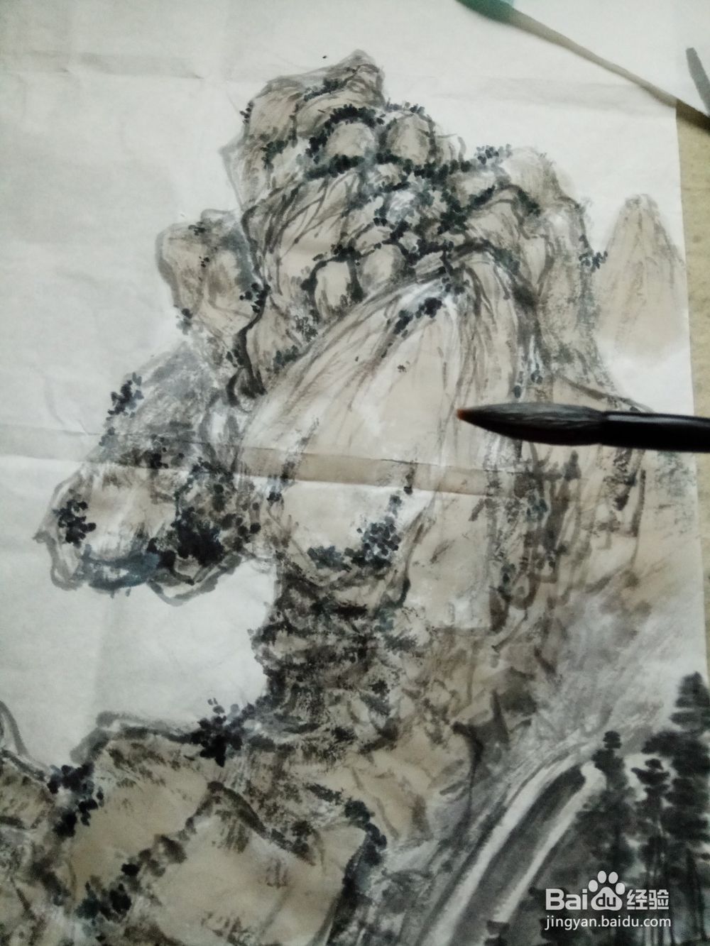 如何给山水画上色