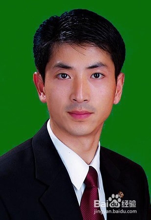 PS如何快速修改证件照片底色