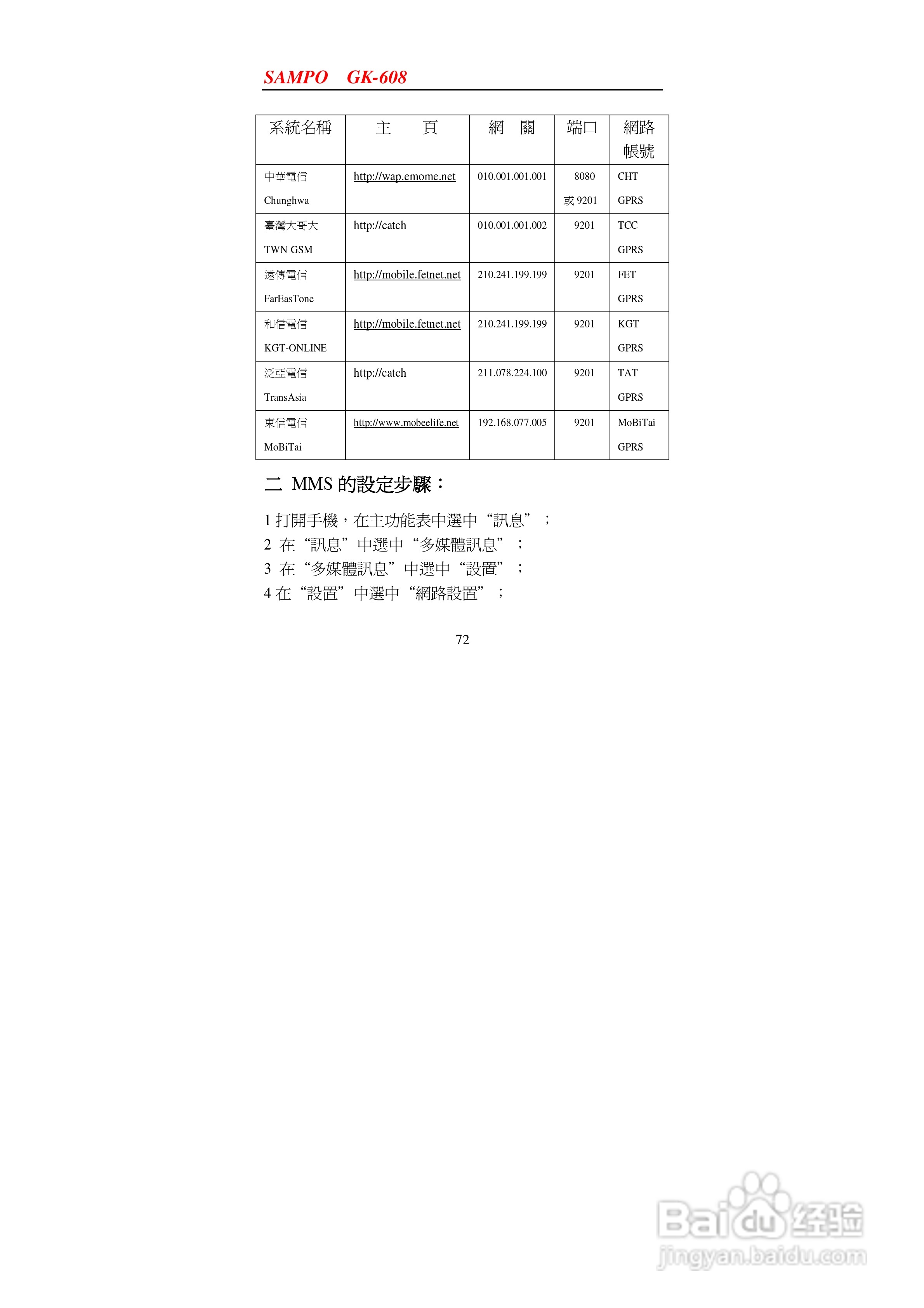 声宝GK-608型手机说明书:[8]