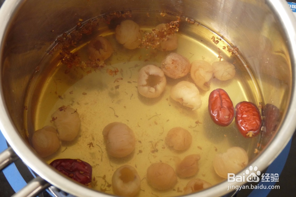 龙眼干桂花蜜茶