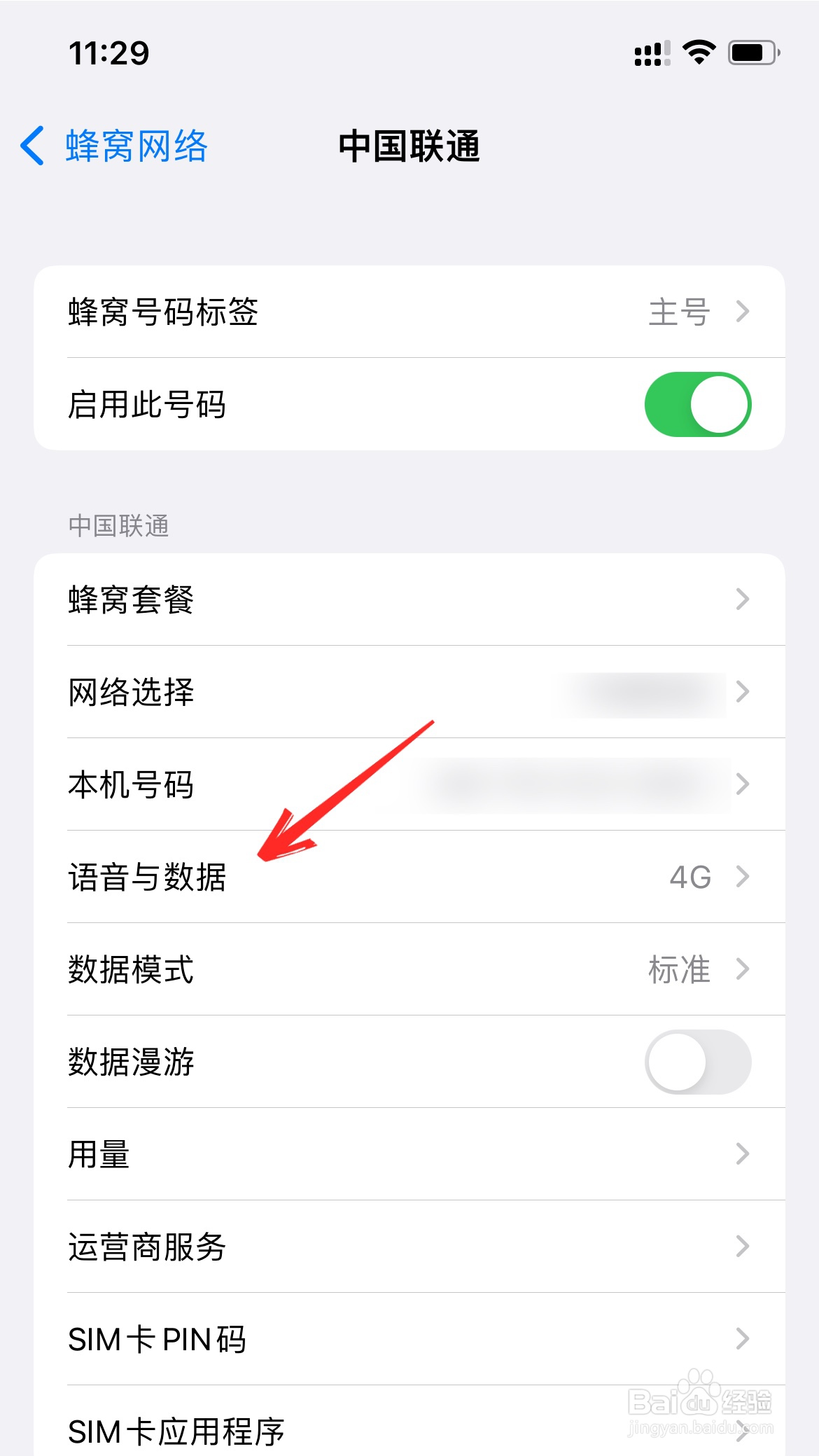 iphone13的5g开关在哪里