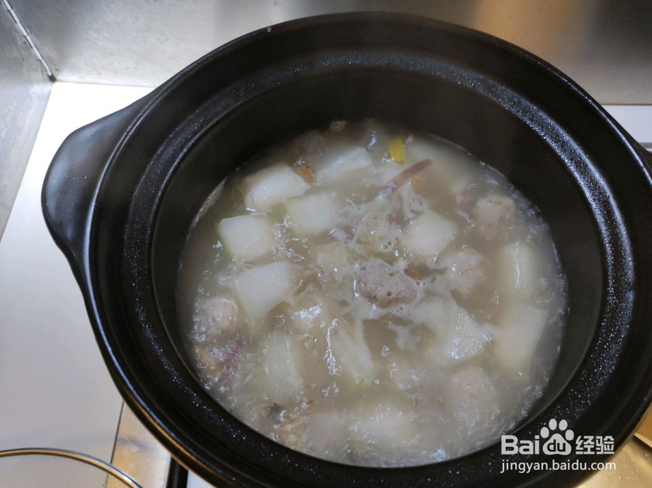 小白菜冬瓜圆子汤的做法