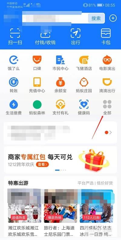 支付宝应用中心怎么打开