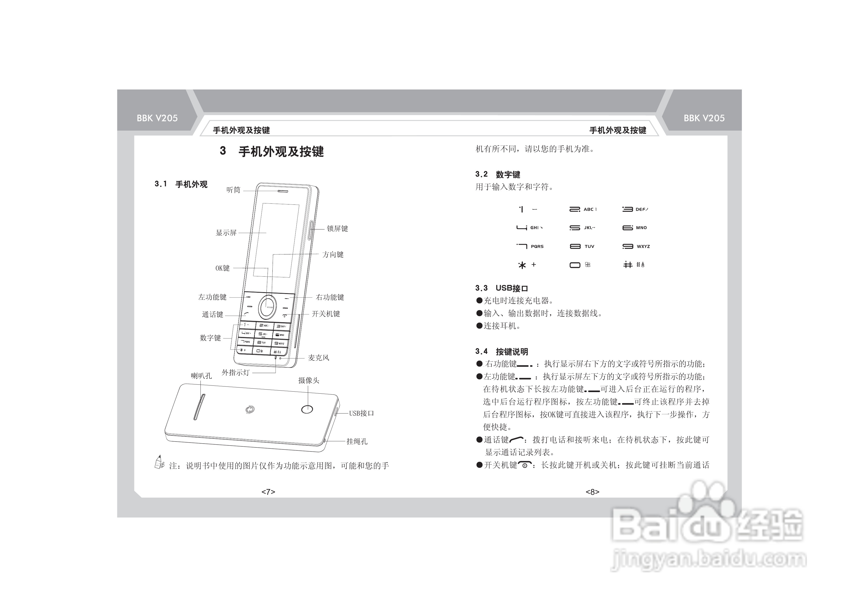 步步高V205手机使用说明书:[1]