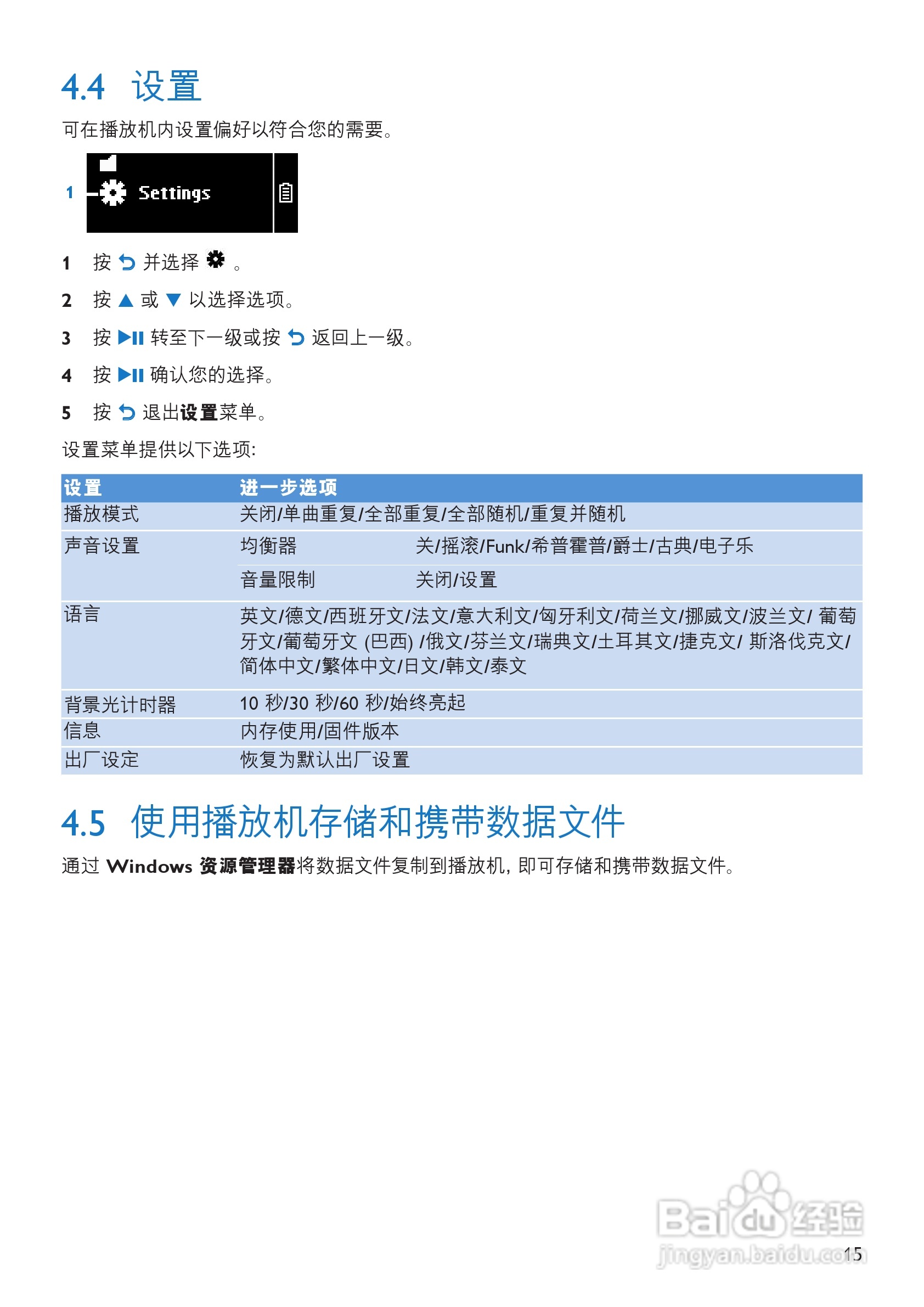 飞利浦SA1949 MP3播放器使用说明书:[2]