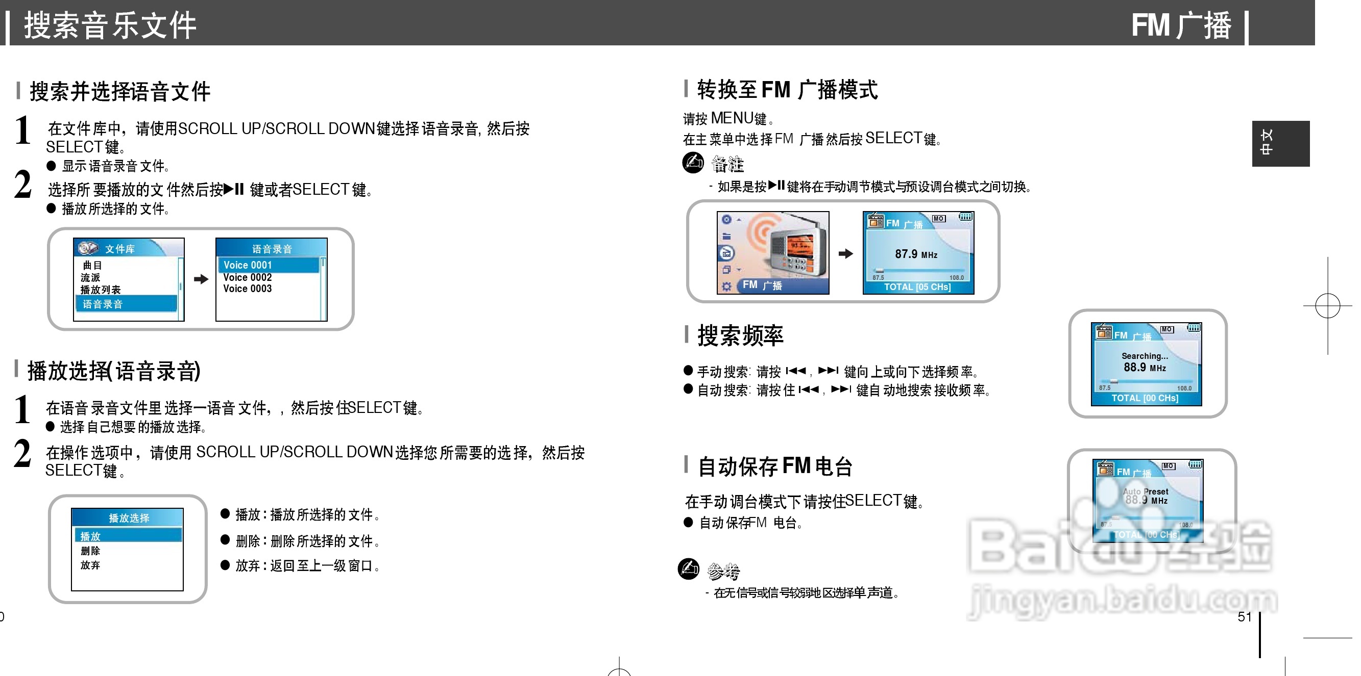 三星YH-820 MP3播放器使用说明书:[3]