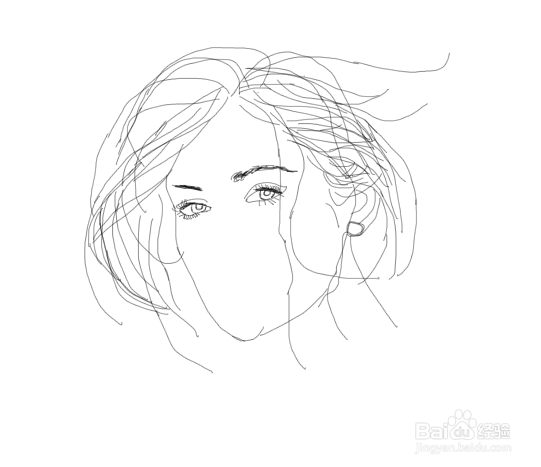 头发凌乱的美女是怎么画的